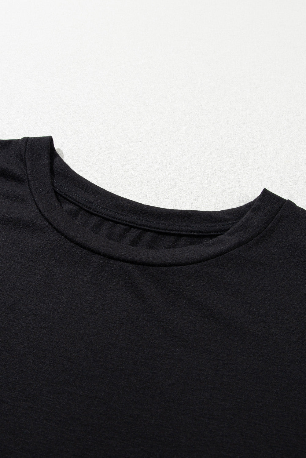 Plus Size Solid Rolled Short Sleeve T-Shirt - Rooted & Reckless Co.