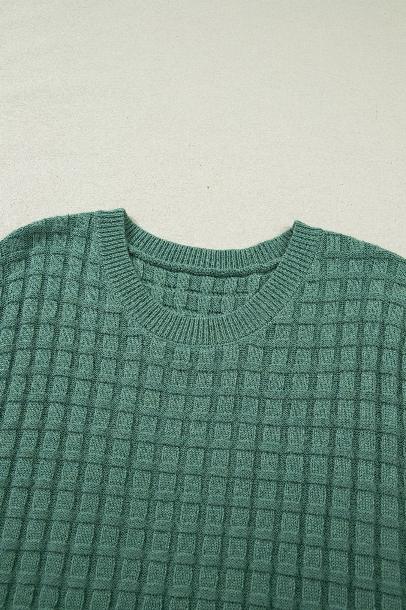 Plus Size Solid Textured Knit Short Sleeve Top - Rooted & Reckless Co.