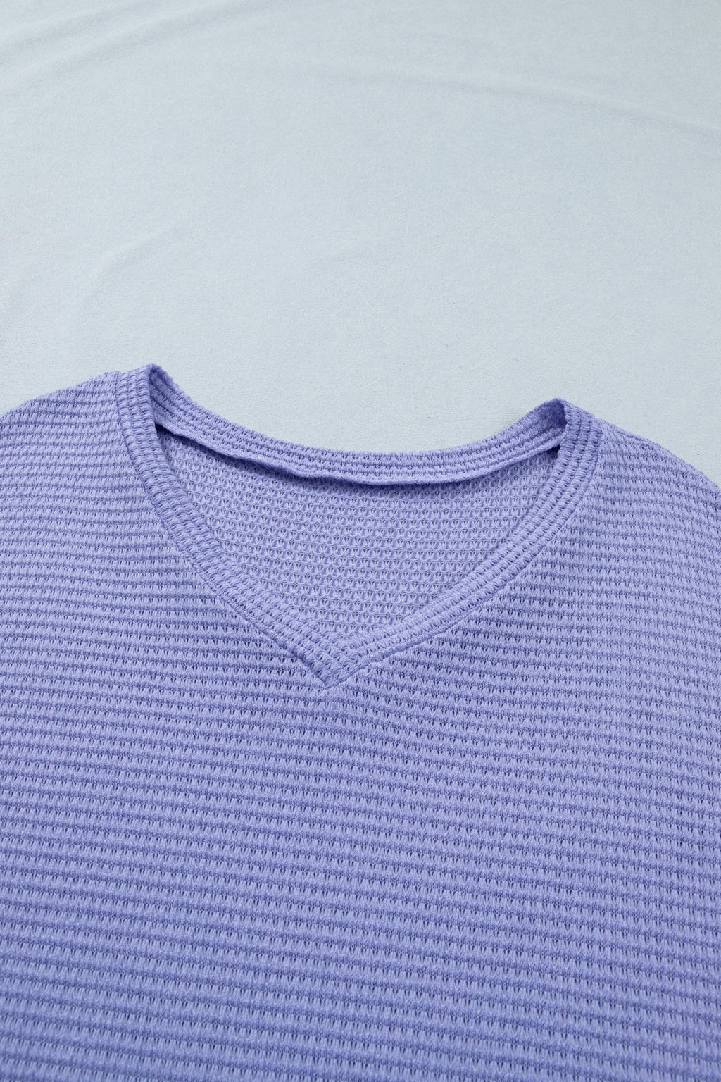 Plus Size Solid Waffle Knit V-Neck Short Sleeve Top - Rooted & Reckless Co.