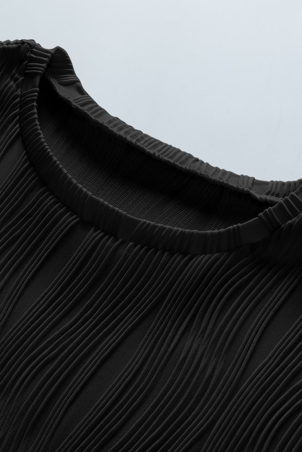 Plus Size Solid Wavy Textured Short Sleeve Tee - Rooted & Reckless Co.
