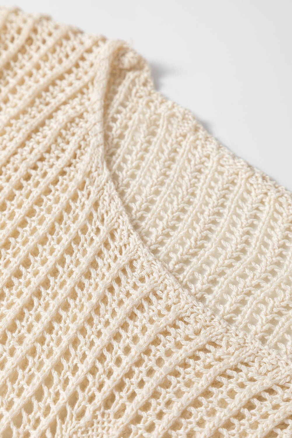 Plus Size Star Hollow-Out Knit Crewneck Sweater - Rooted & Reckless Co.
