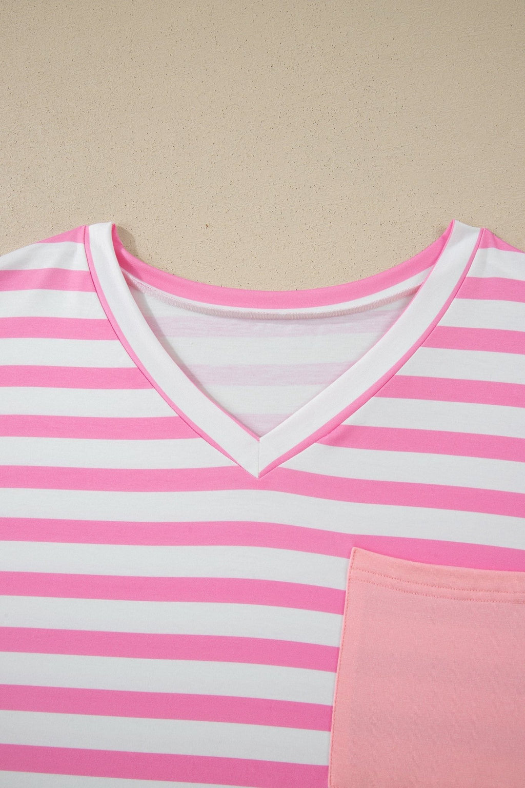 Plus Size Stripe Colorblock Patch Pocket Tee - Rooted & Reckless Co.