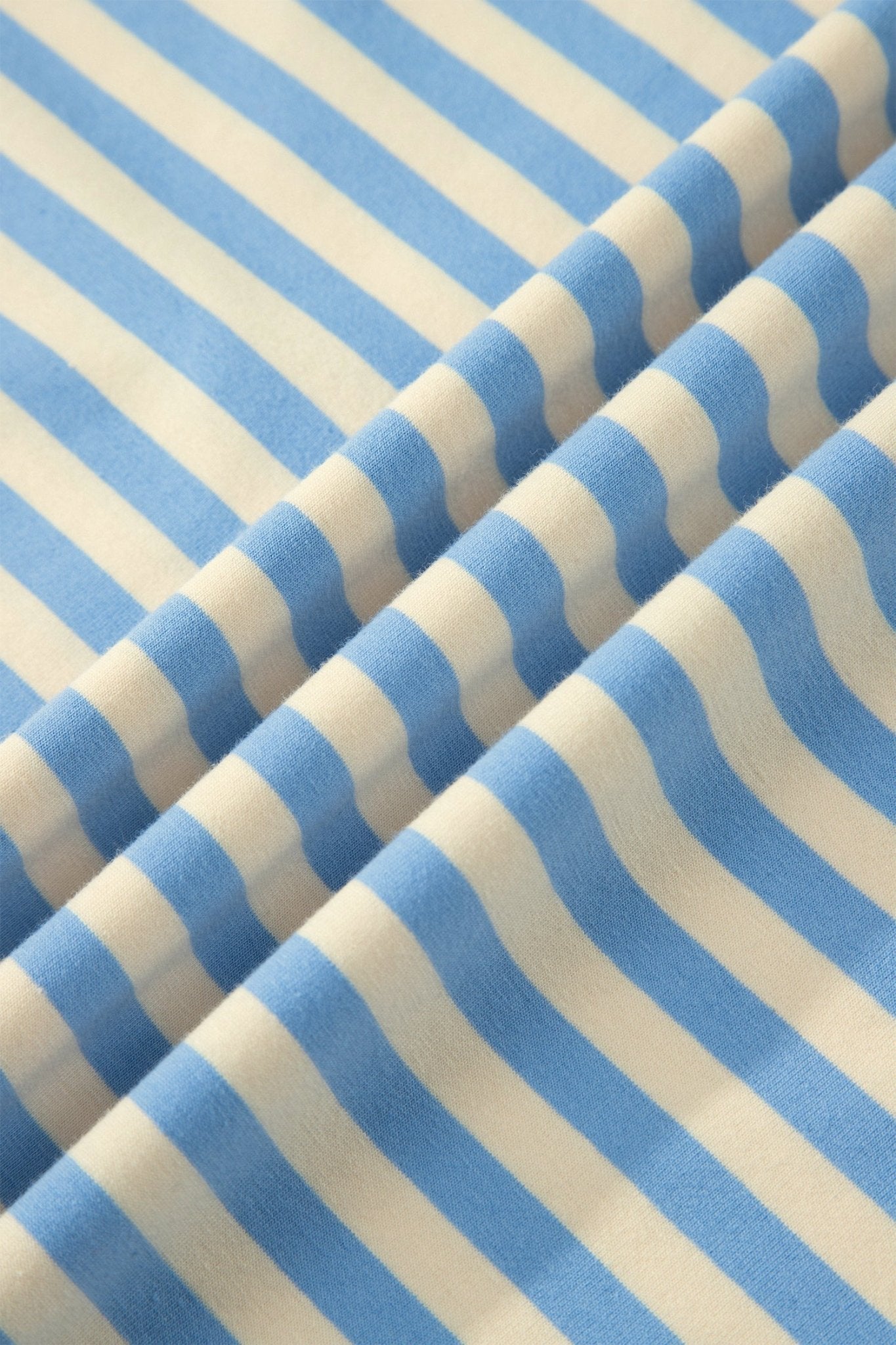 Plus Size Stripe Contrast Trim Short Sleeve Tee - Rooted & Reckless Co.