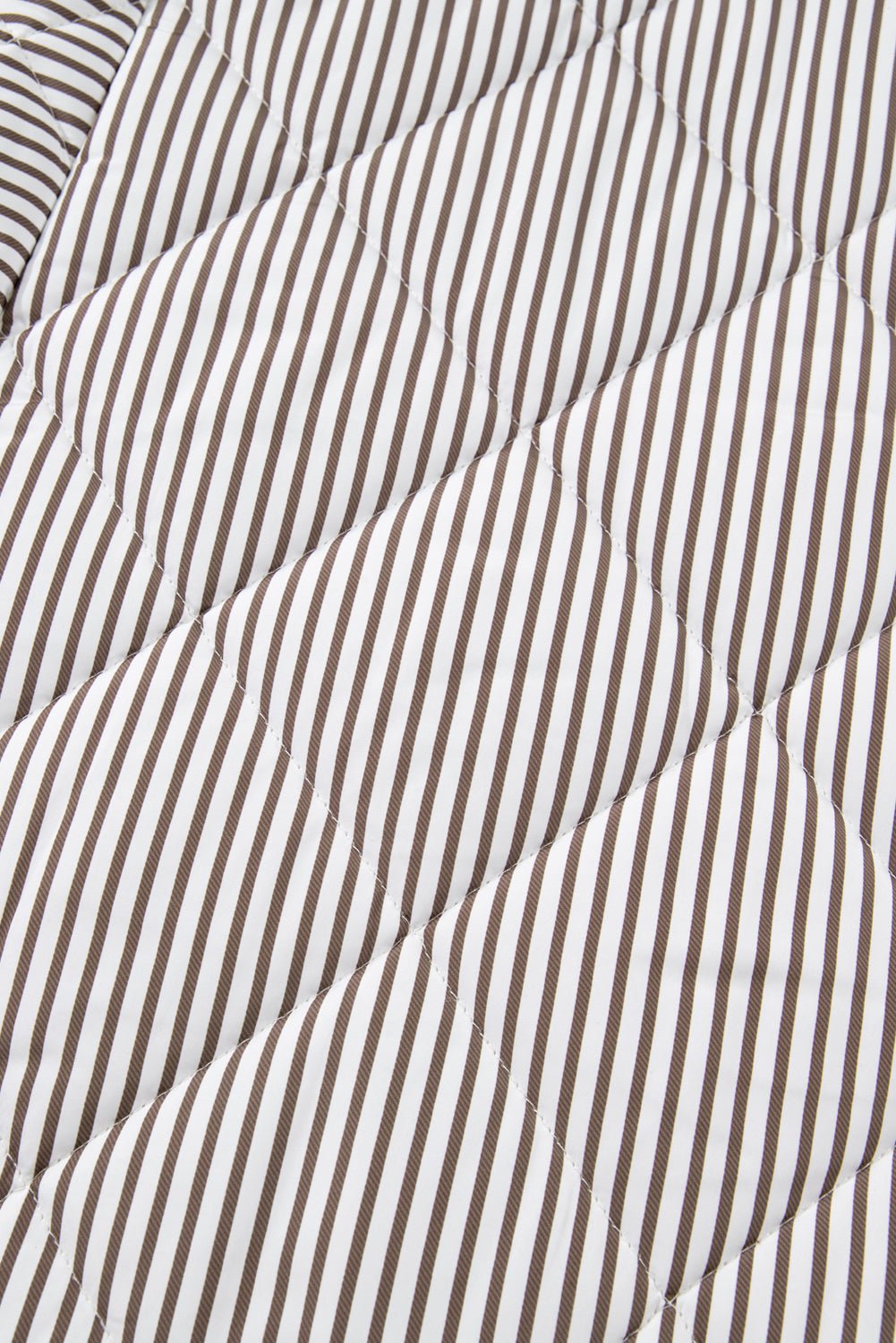 Plus Size Stripe Quilted Snap Button Vest - Rooted & Reckless Co.