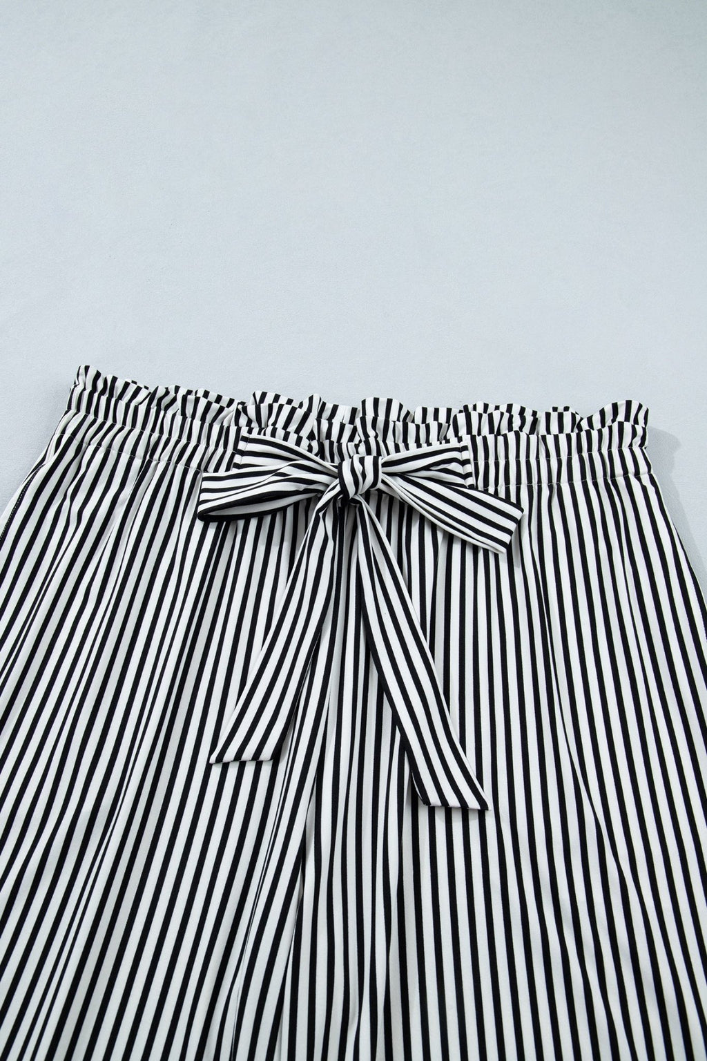 Plus Size Stripe Tie Waist Straight Pants - Rooted & Reckless Co.