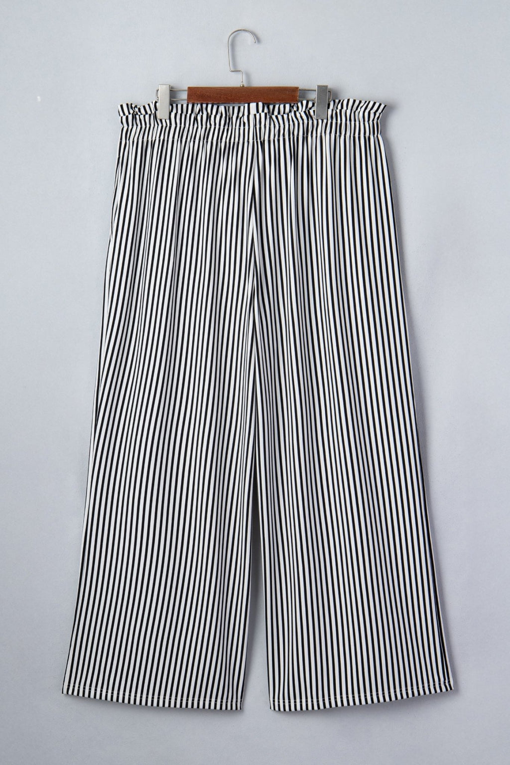 Plus Size Stripe Tie Waist Straight Pants - Rooted & Reckless Co.