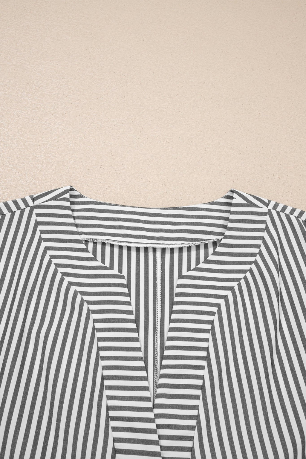 Plus Size Stripe V-Neck Dolman Sleeve Blouse - Rooted & Reckless Co.