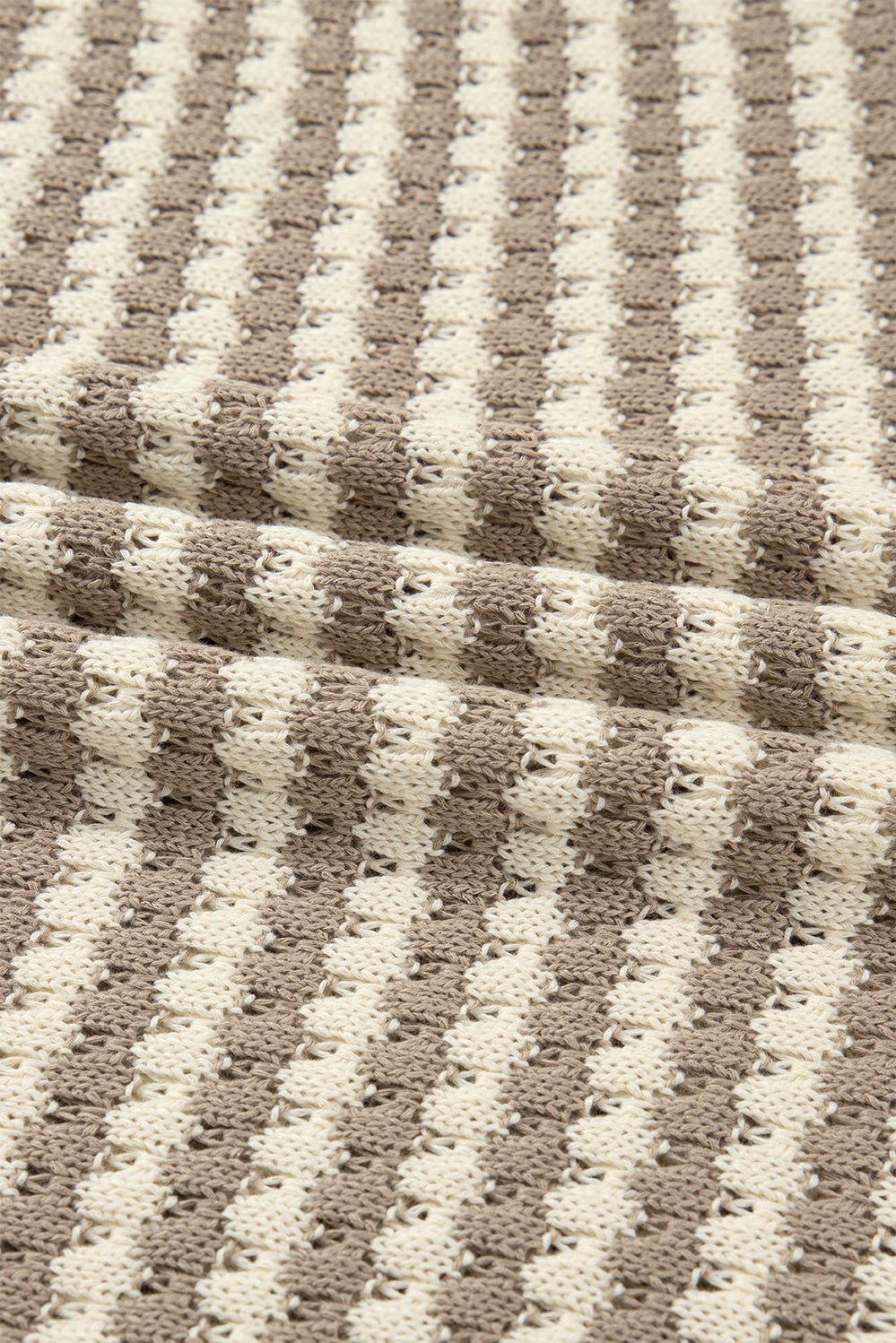 Plus Size Stripe V-Neck Drop Shoulder Sweater - Rooted & Reckless Co.