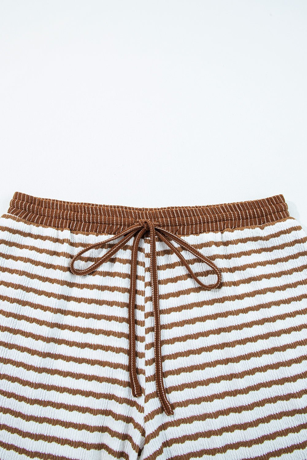 Plus Size Stripe V-Neck Pullover and Drawstring Pants Set - Rooted & Reckless Co.