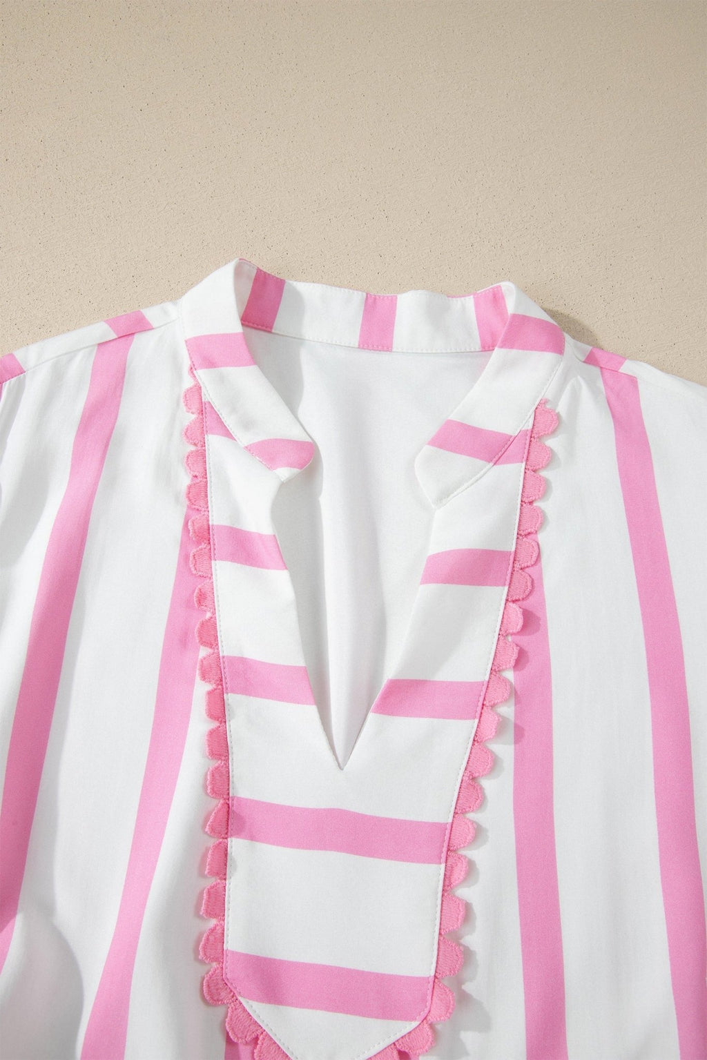 Plus Size Stripe V-Neck Tiered Maxi Dress - Rooted & Reckless Co.