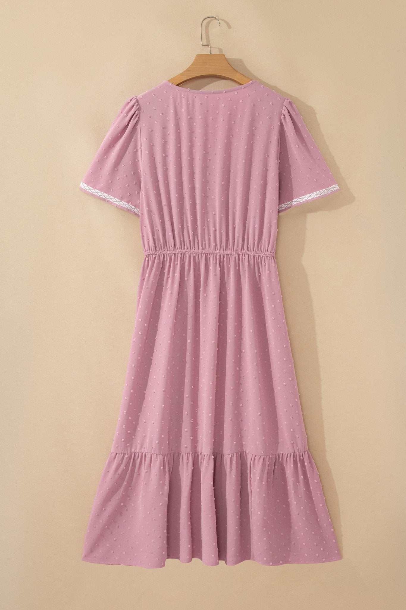 Plus Size Swiss Dot Smocked Flowy Midi Dress - Rooted & Reckless Co.