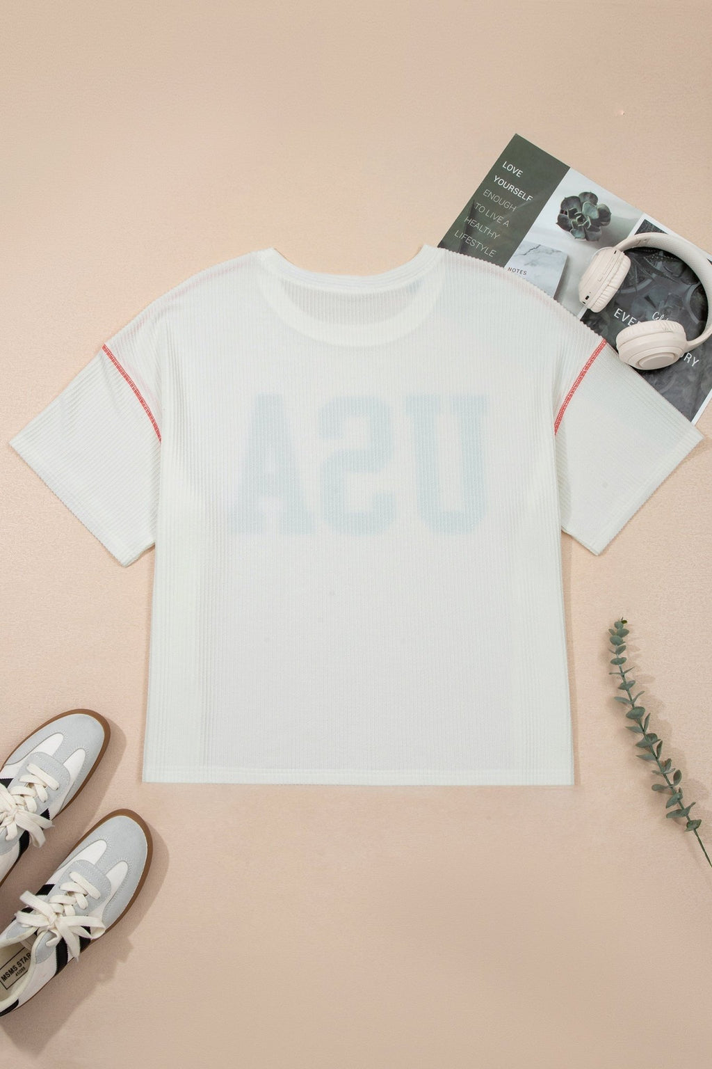 Plus Size USA Corded Knit Graphic T-Shirt - Rooted & Reckless Co.