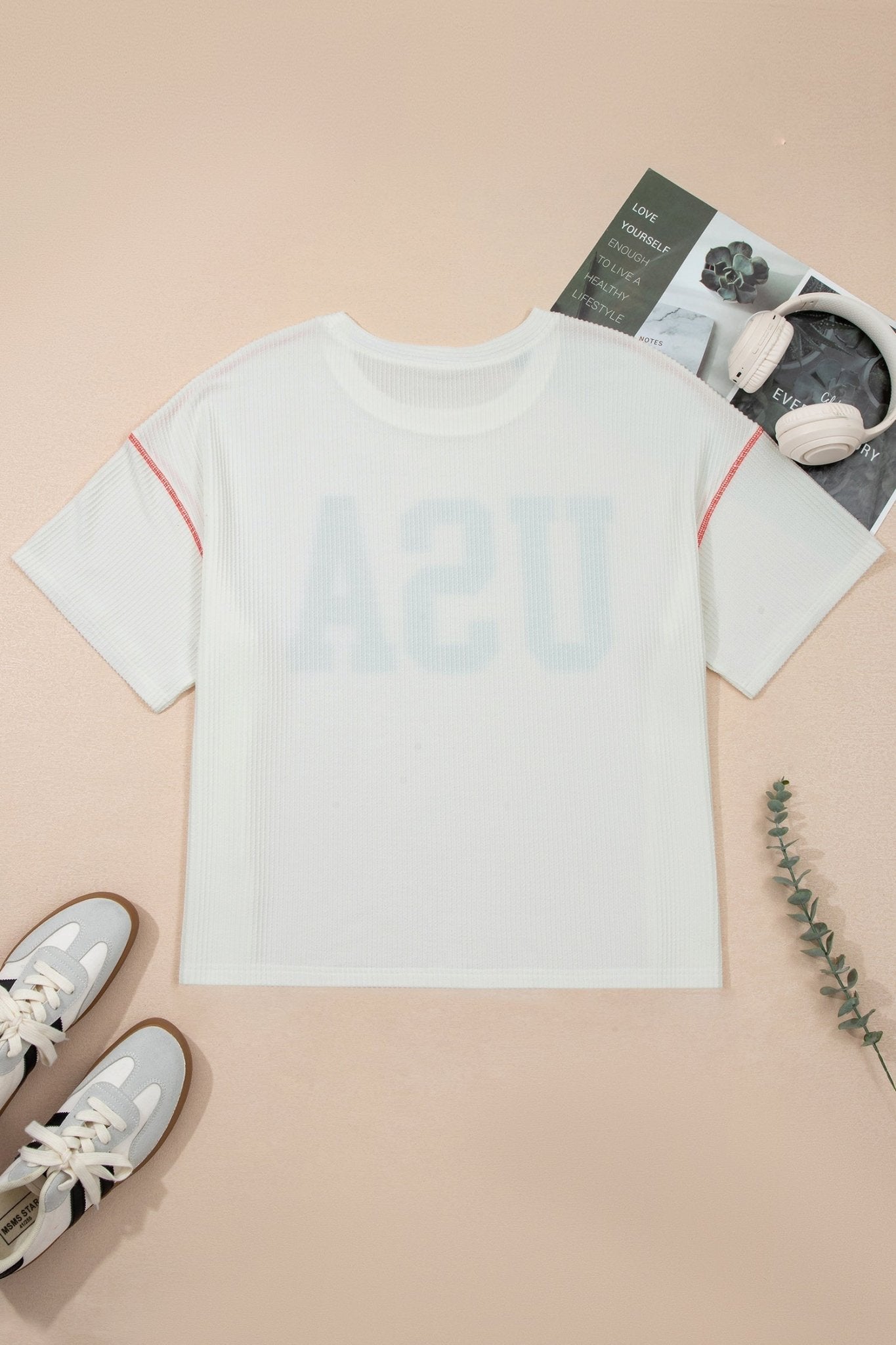 Plus Size USA Corded Knit Graphic T-Shirt - Rooted & Reckless Co.