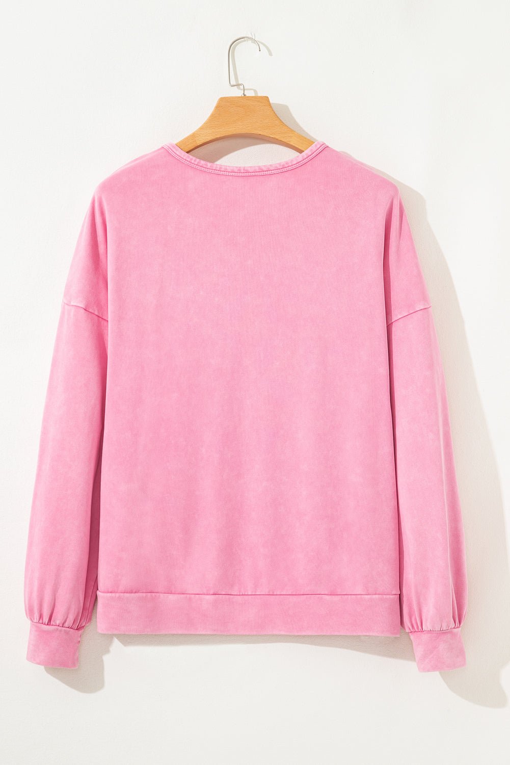 Plus Size Waffle Bowknot Patchwork Mineral Wash Sweatshirt - Rooted & Reckless Co.