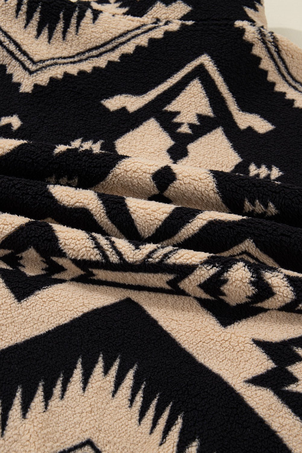 Plus Size Western Aztec Fleece Half Button Sweatshirt - Rooted & Reckless Co.