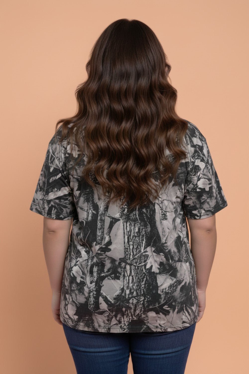 Plus Size Woodland Camo LOVE LIKE JESUS T-Shirt - Rooted & Reckless Co.