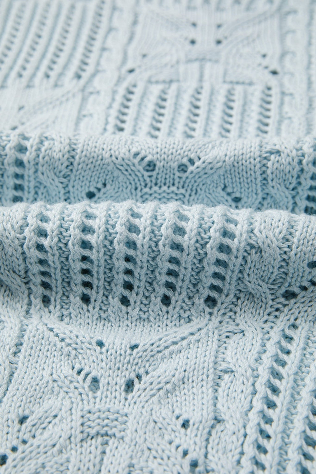 Pointelle Knit Scallop Trim Short Sleeve Sweater - Rooted & Reckless Co.