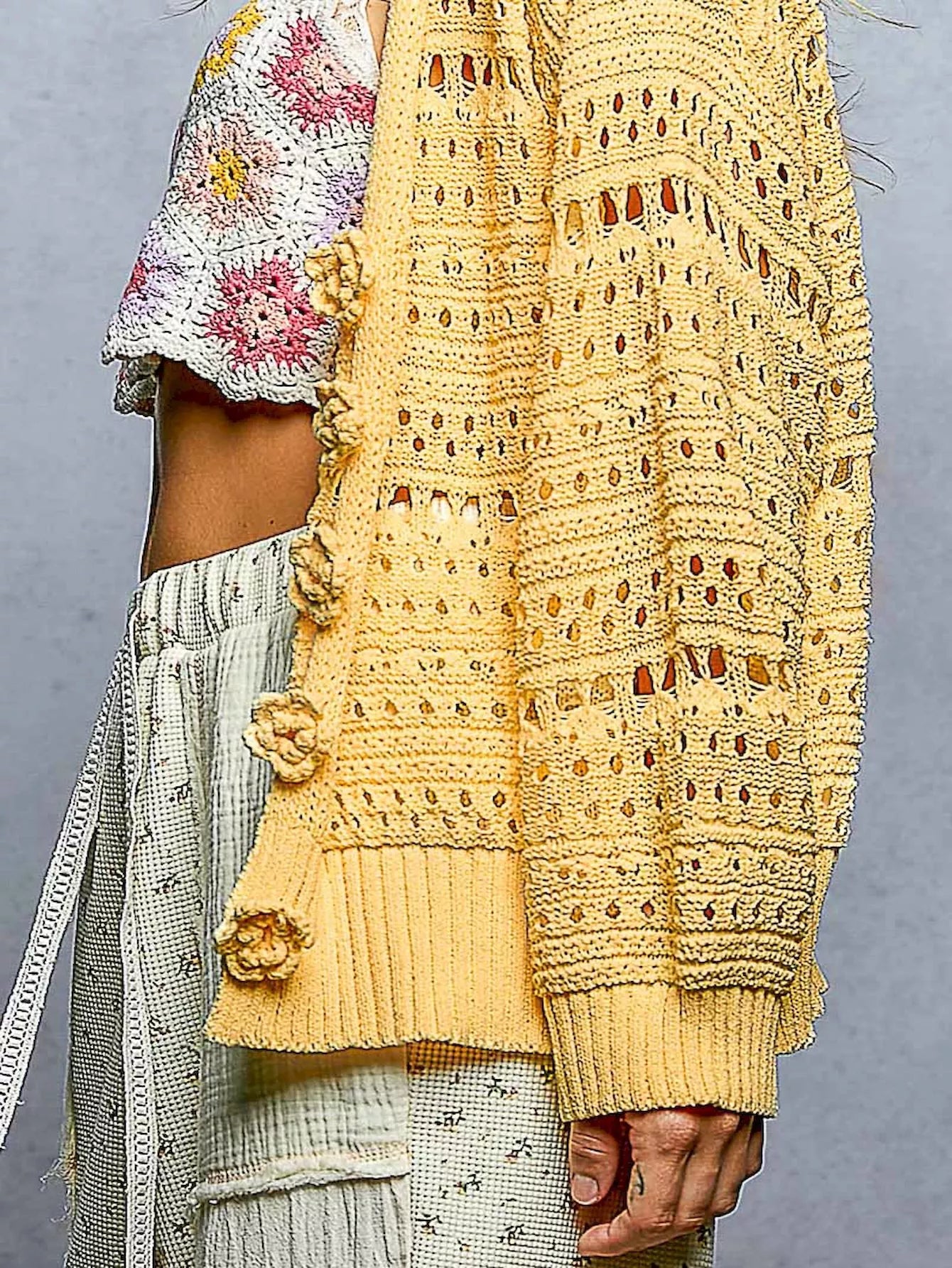 POL Open-Knit Floral Button Cardigan - Rooted & Reckless Co.