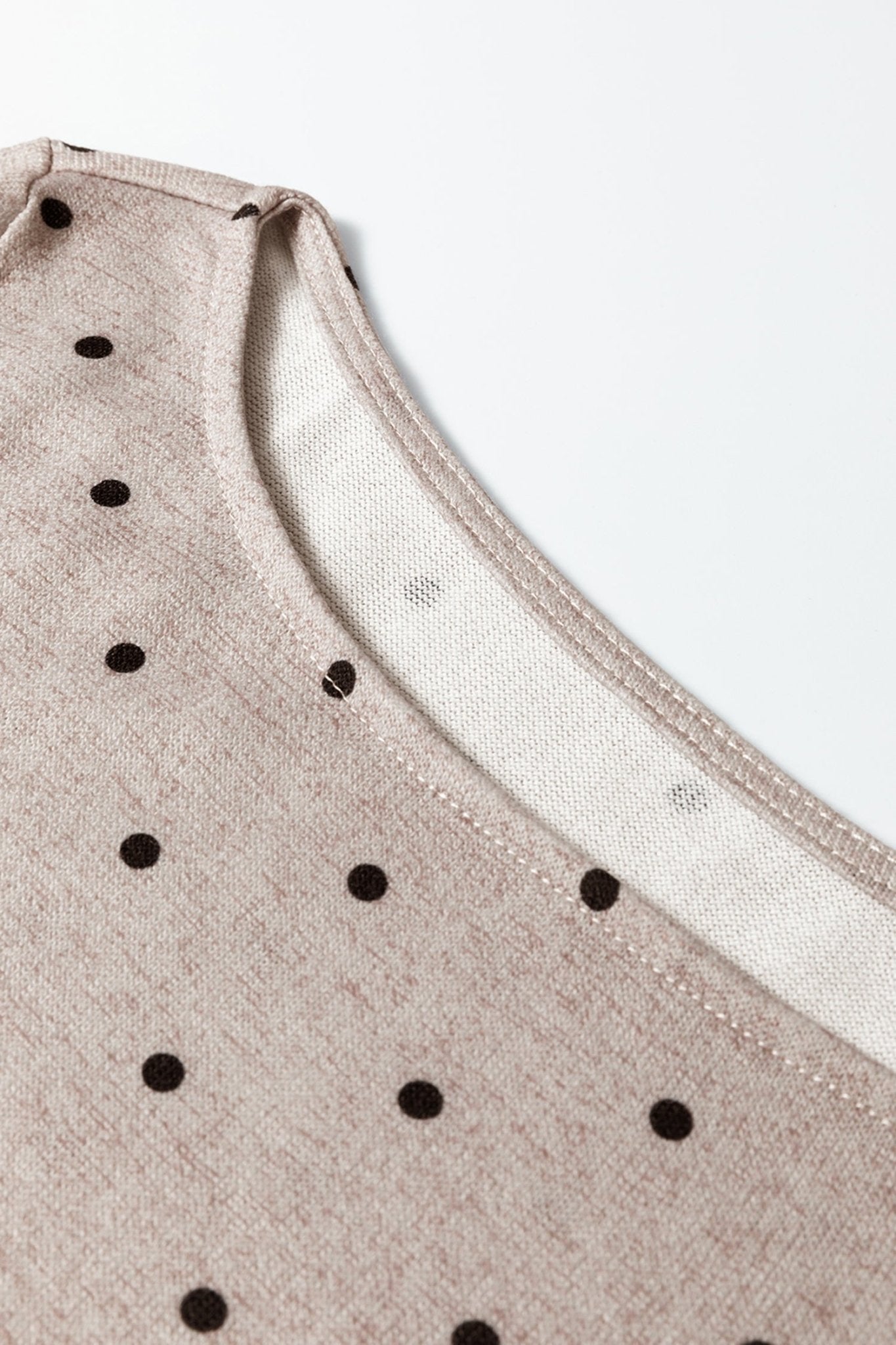 Polka Dot Boat Neck Long Sleeve Ruched T-Shirt - Rooted & Reckless Co.