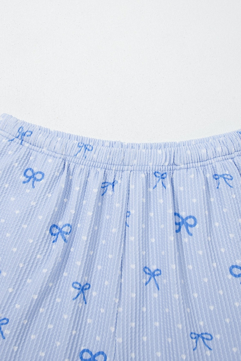 Polka Dot Bow Corded Knit Top and Shorts Set - Rooted & Reckless Co.