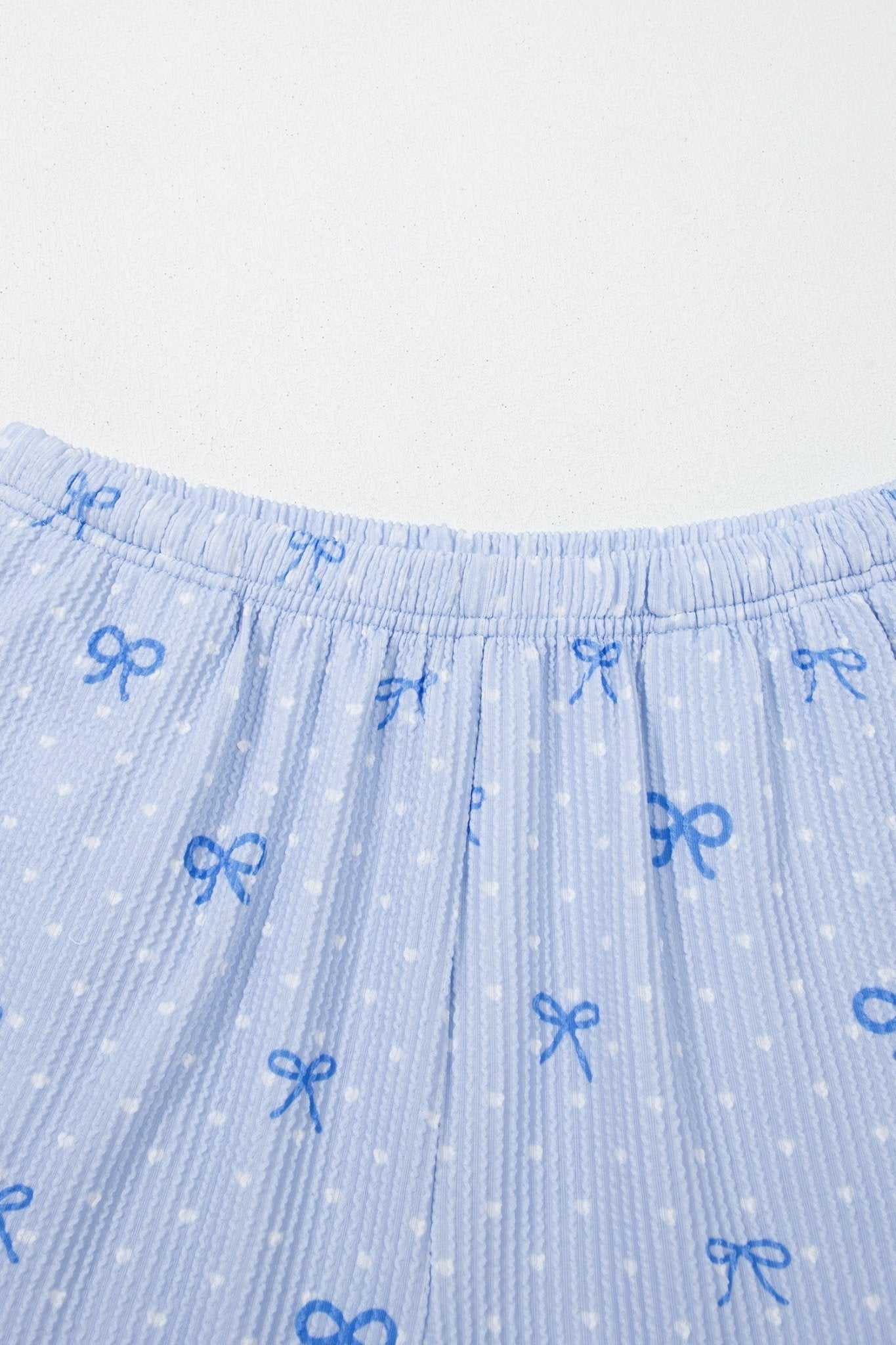 Polka Dot Bow Corded Knit Top and Shorts Set - Rooted & Reckless Co.