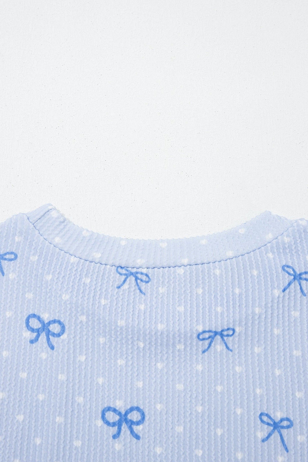 Polka Dot Bow Corded Knit Top and Shorts Set - Rooted & Reckless Co.