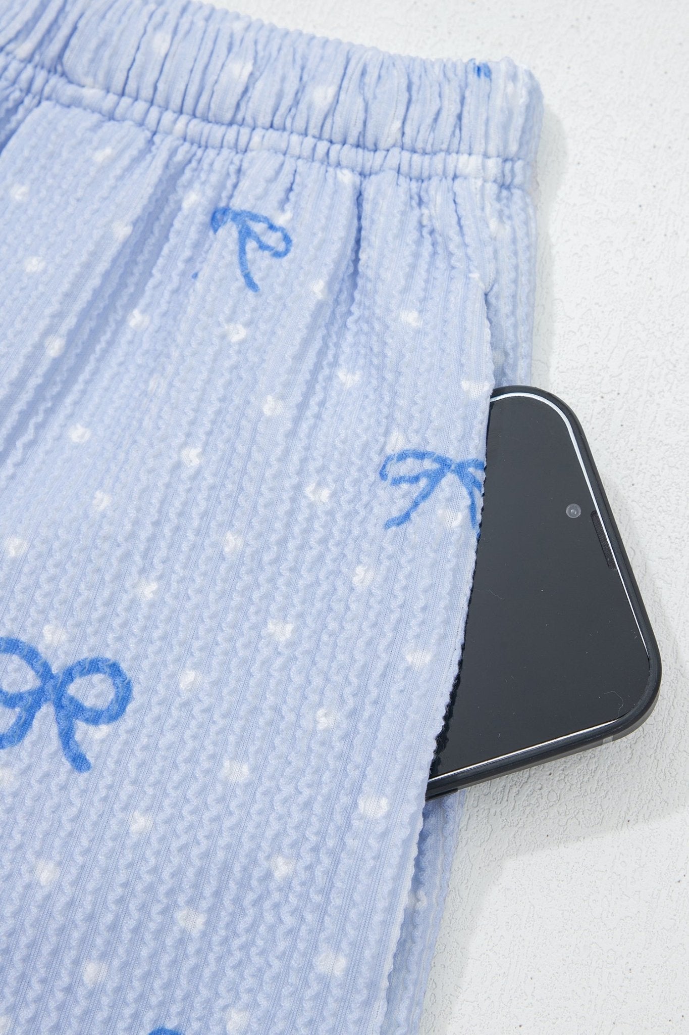 Polka Dot Bow Corded Knit Top and Shorts Set - Rooted & Reckless Co.