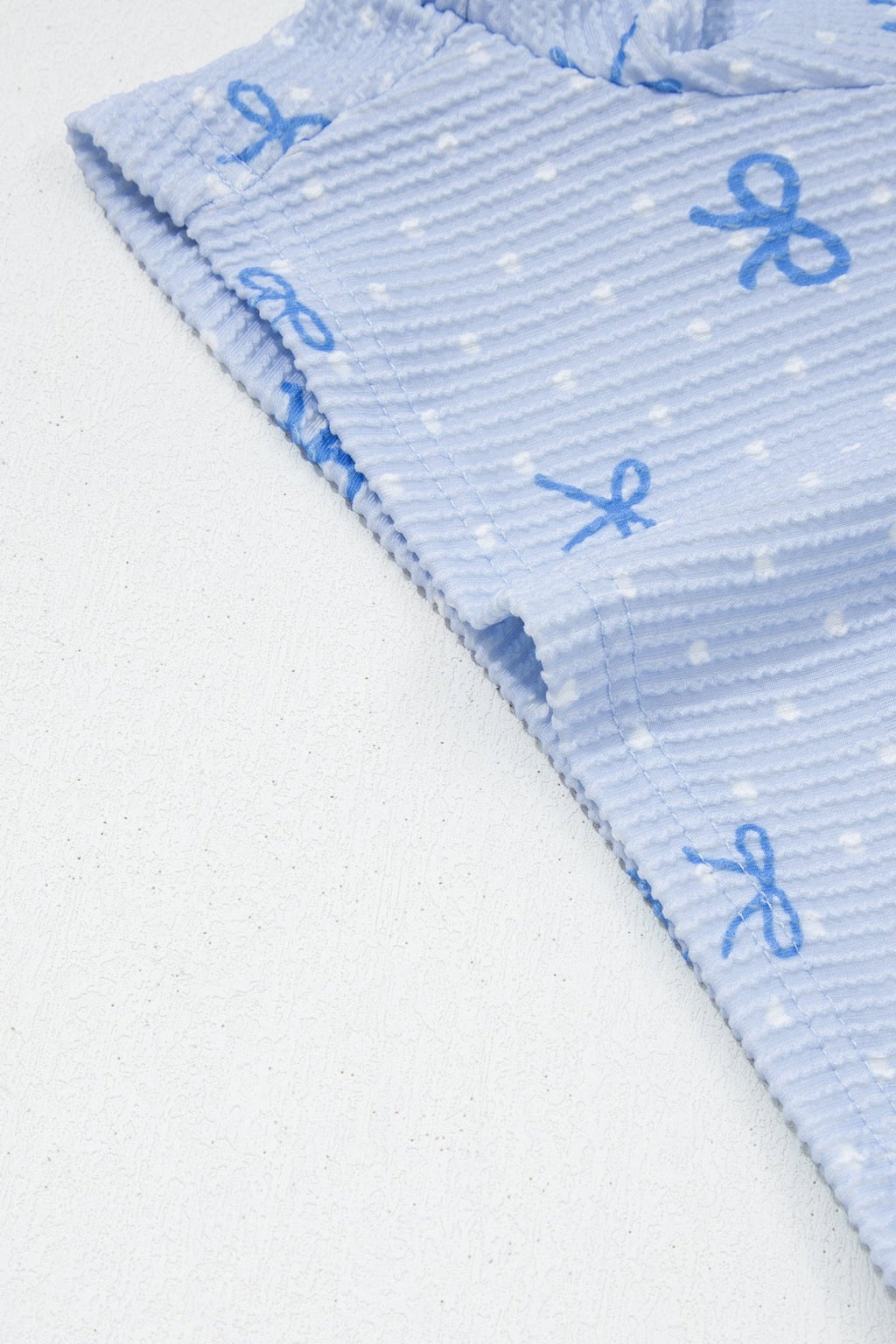 Polka Dot Bow Corded Knit Top and Shorts Set - Rooted & Reckless Co.