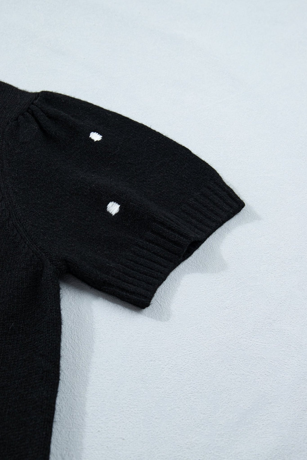 Polka Dot Bubble Short Sleeve Sweater - Rooted & Reckless Co.