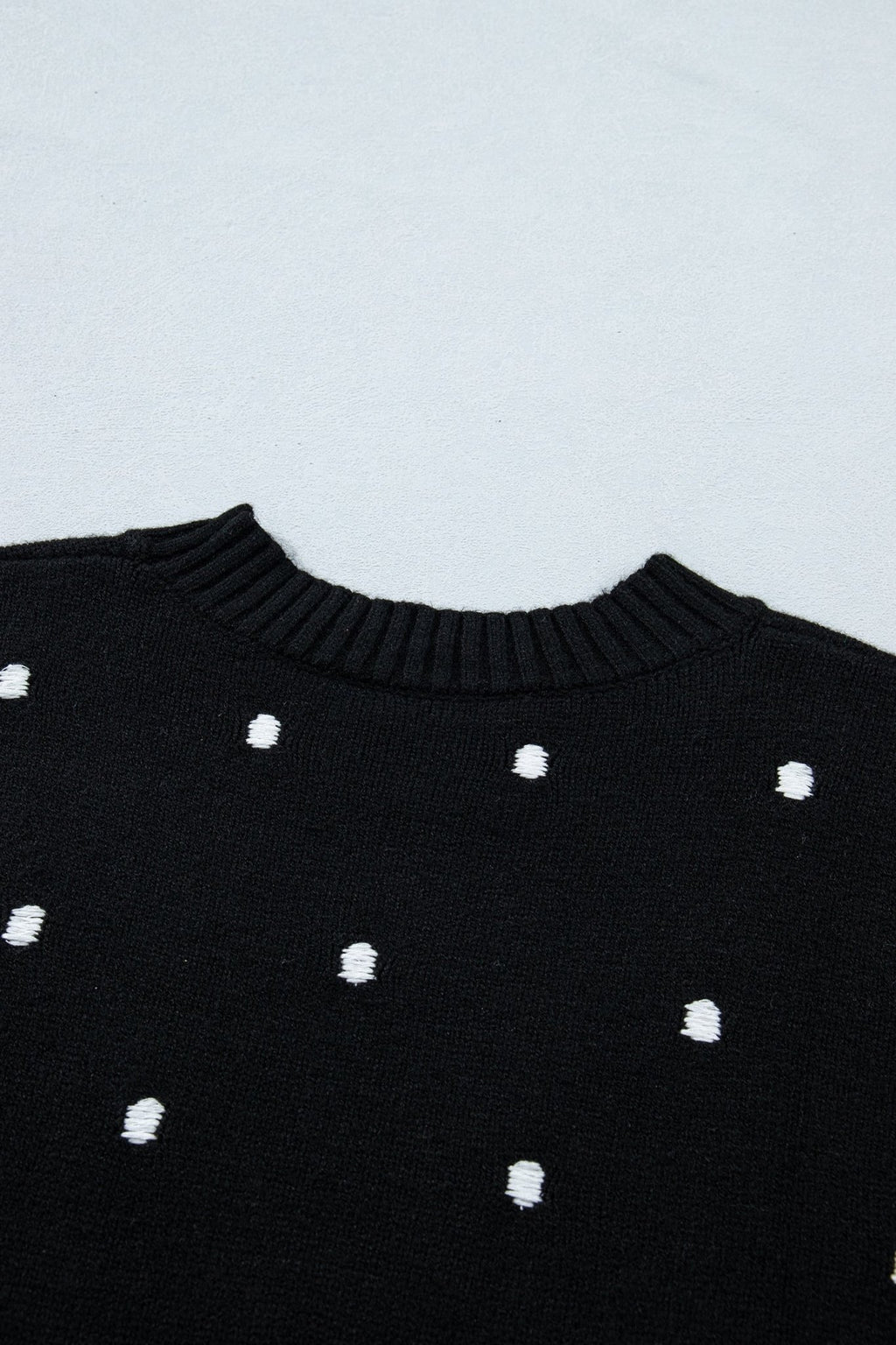 Polka Dot Bubble Short Sleeve Sweater - Rooted & Reckless Co.