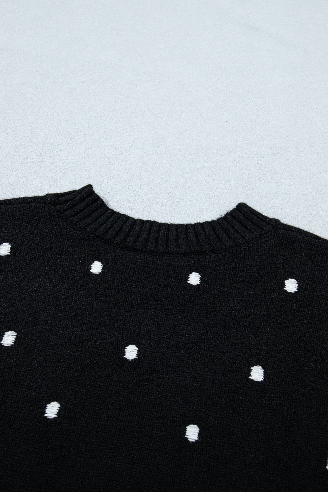 Polka Dot Bubble Short Sleeve Sweater - Rooted & Reckless Co.