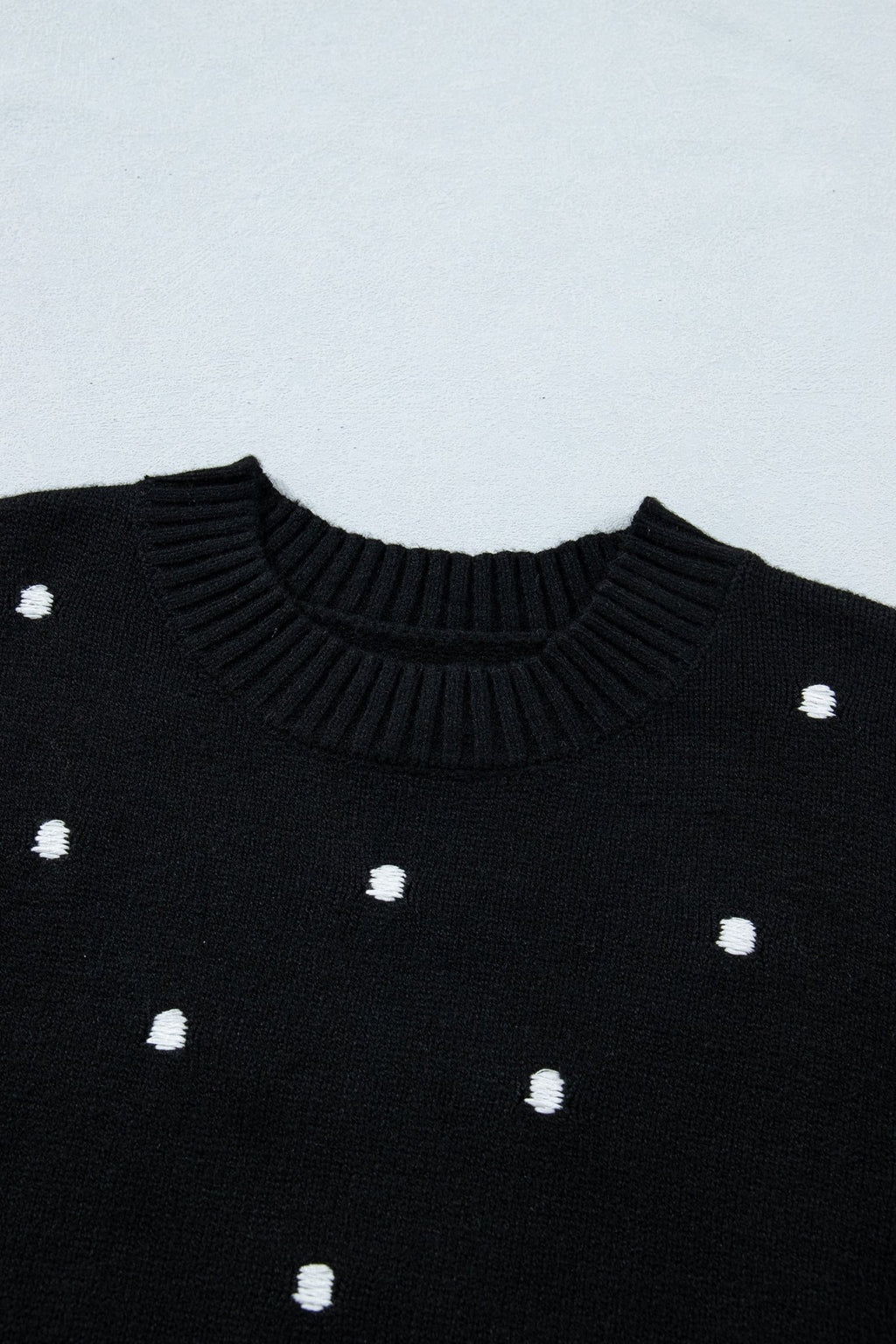 Polka Dot Bubble Short Sleeve Sweater - Rooted & Reckless Co.