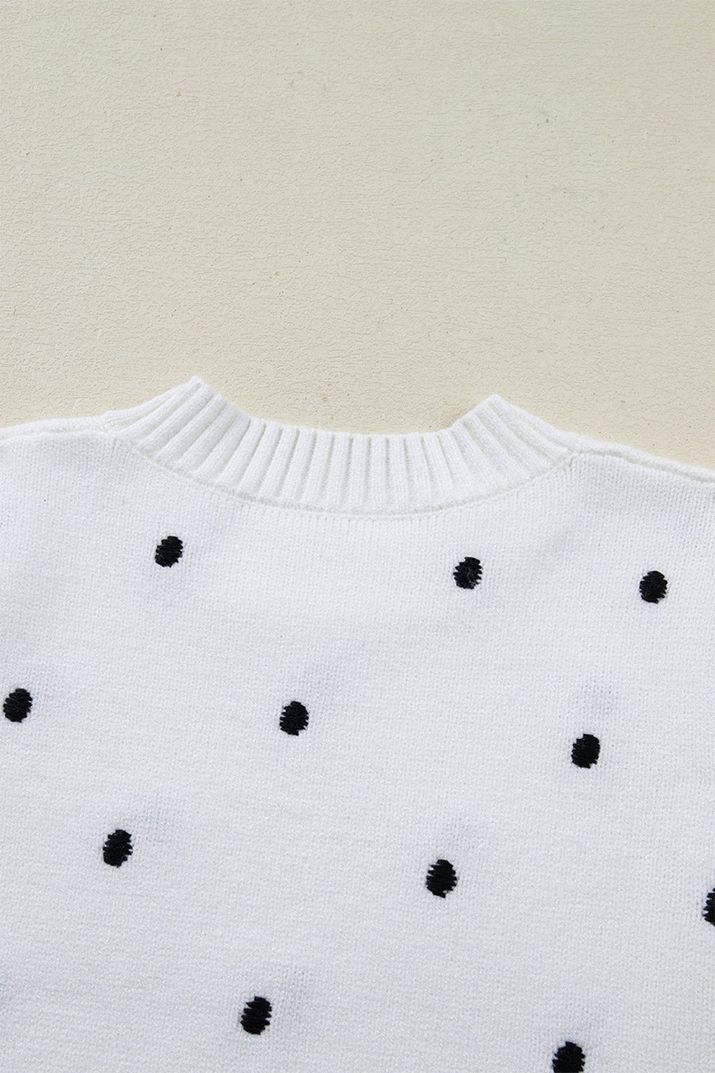 Polka Dot Bubble Short Sleeve Sweater - Rooted & Reckless Co.