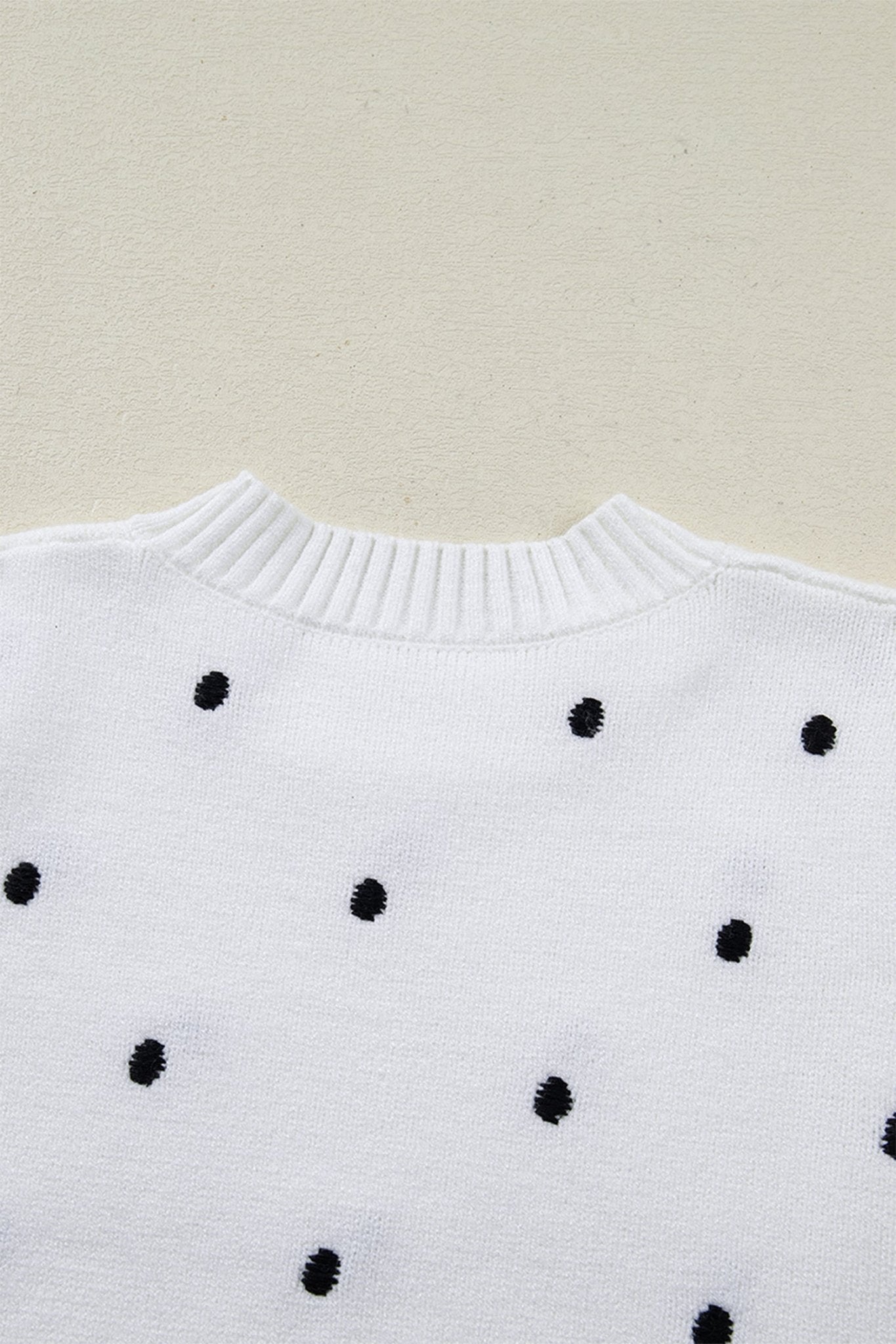 Polka Dot Bubble Short Sleeve Sweater - Rooted & Reckless Co.