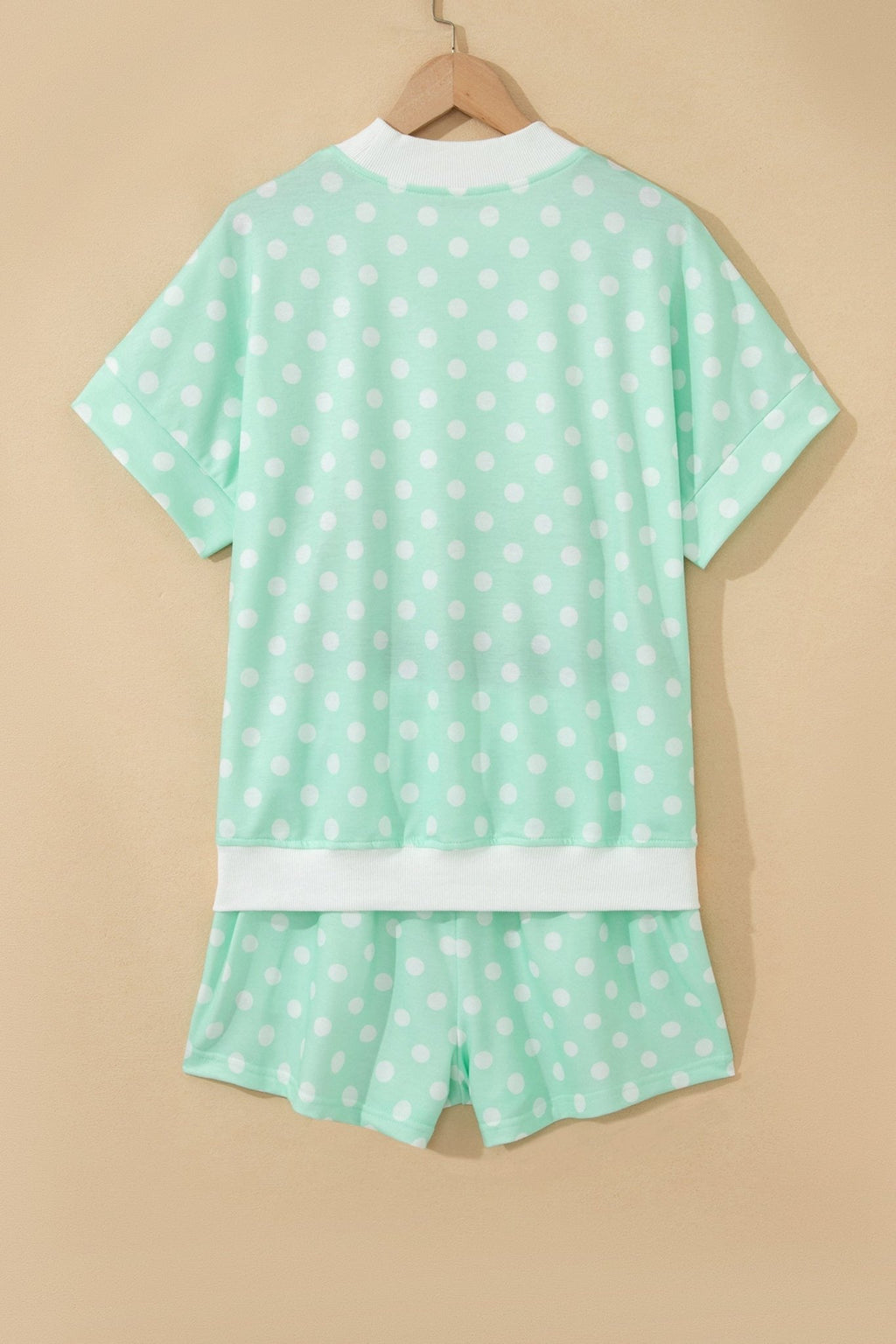Polka Dot Colorblock Mock Neck & Shorts Set - Rooted & Reckless Co.
