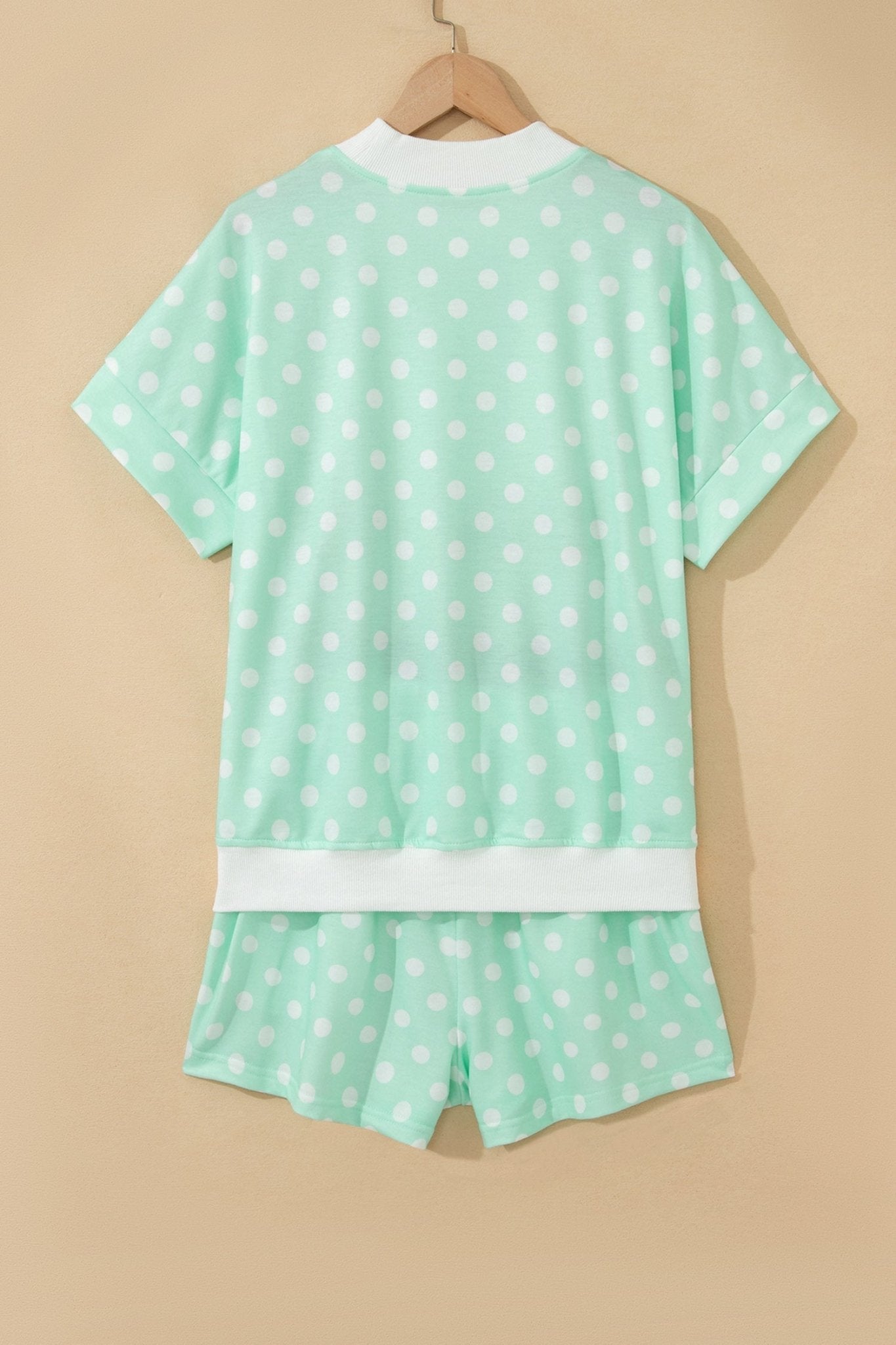 Polka Dot Colorblock Mock Neck & Shorts Set - Rooted & Reckless Co.