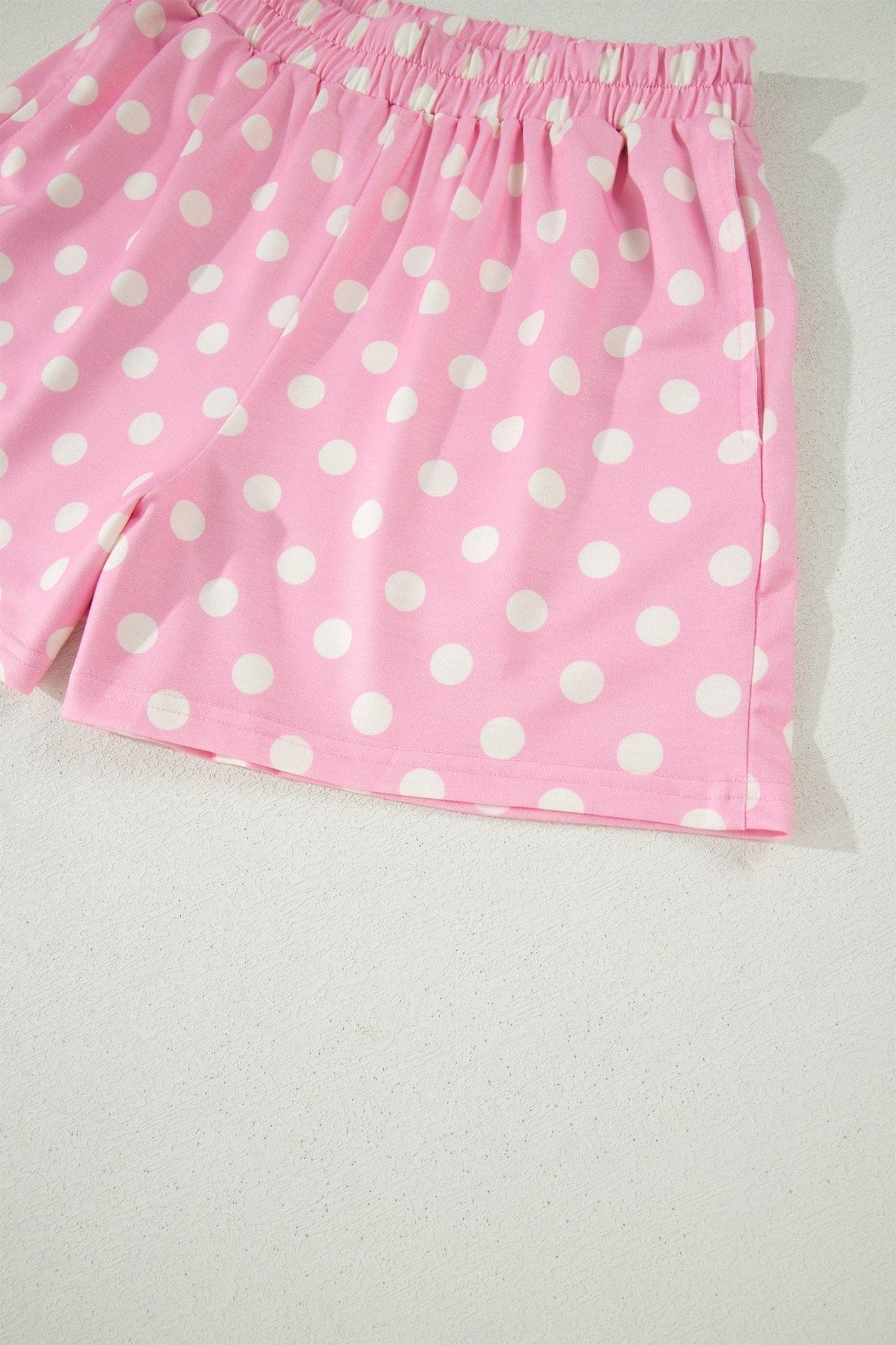 Polka Dot Colorblock Mock Neck & Shorts Set - Rooted & Reckless Co.