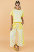 Polka Dot Colorblock Patchwork Top and Wide Leg Pants Set - Rooted & Reckless Co.