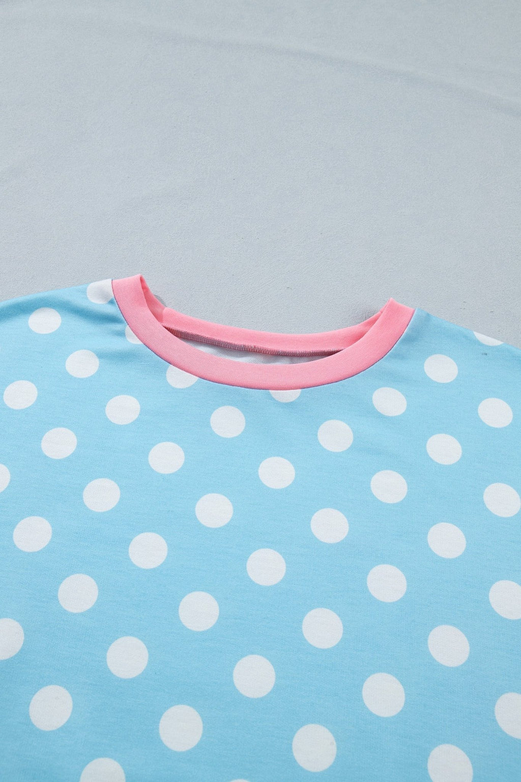 Polka Dot Contrast Trim Top & Short Set - Rooted & Reckless Co.