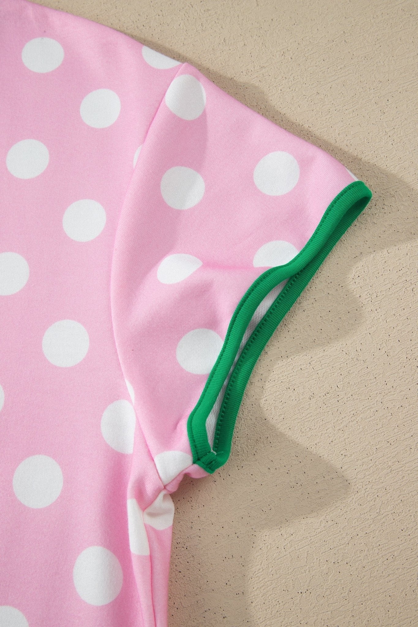 Polka Dot Contrast Trim Top & Short Set - Rooted & Reckless Co.