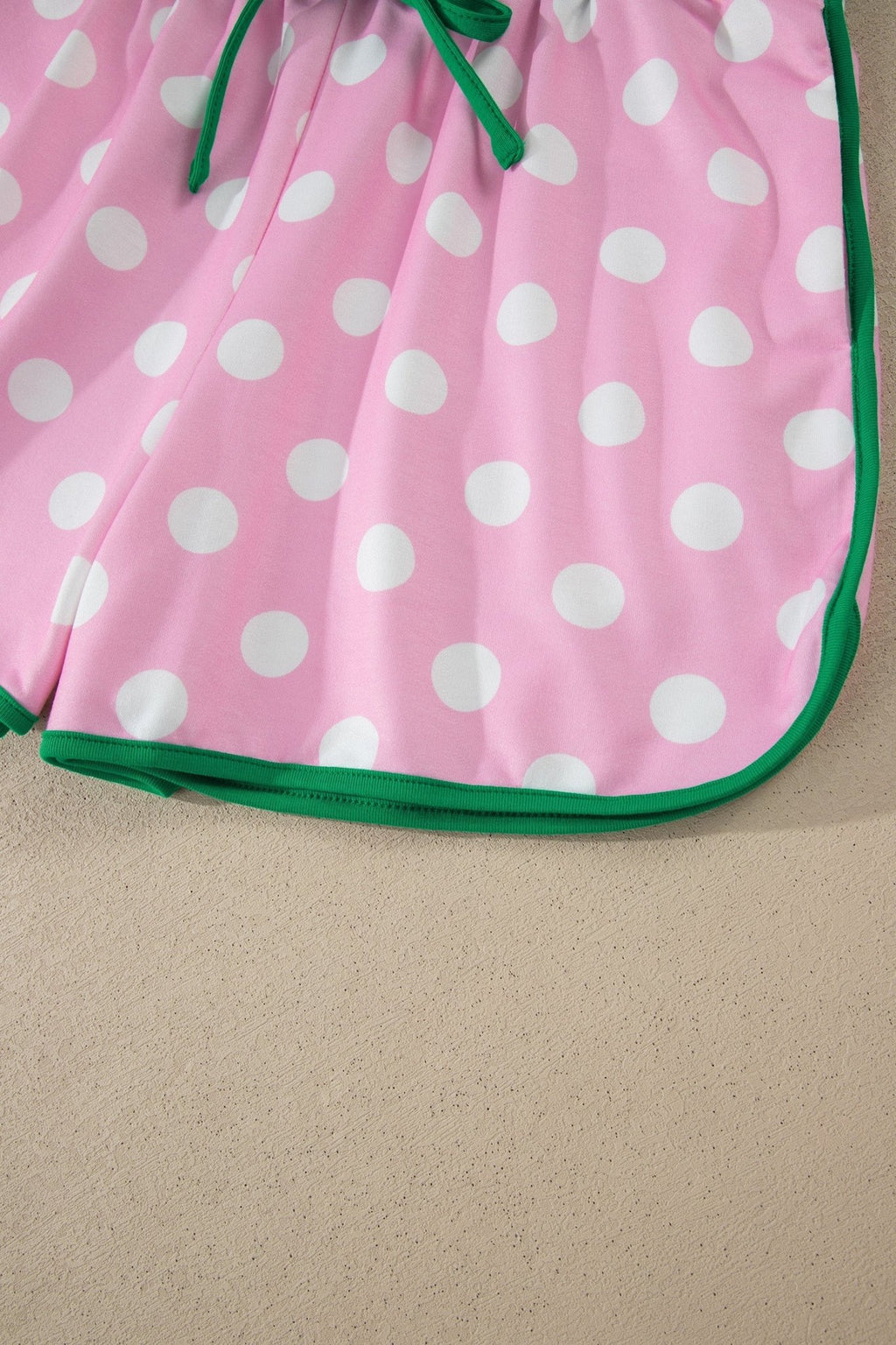 Polka Dot Contrast Trim Top & Short Set - Rooted & Reckless Co.