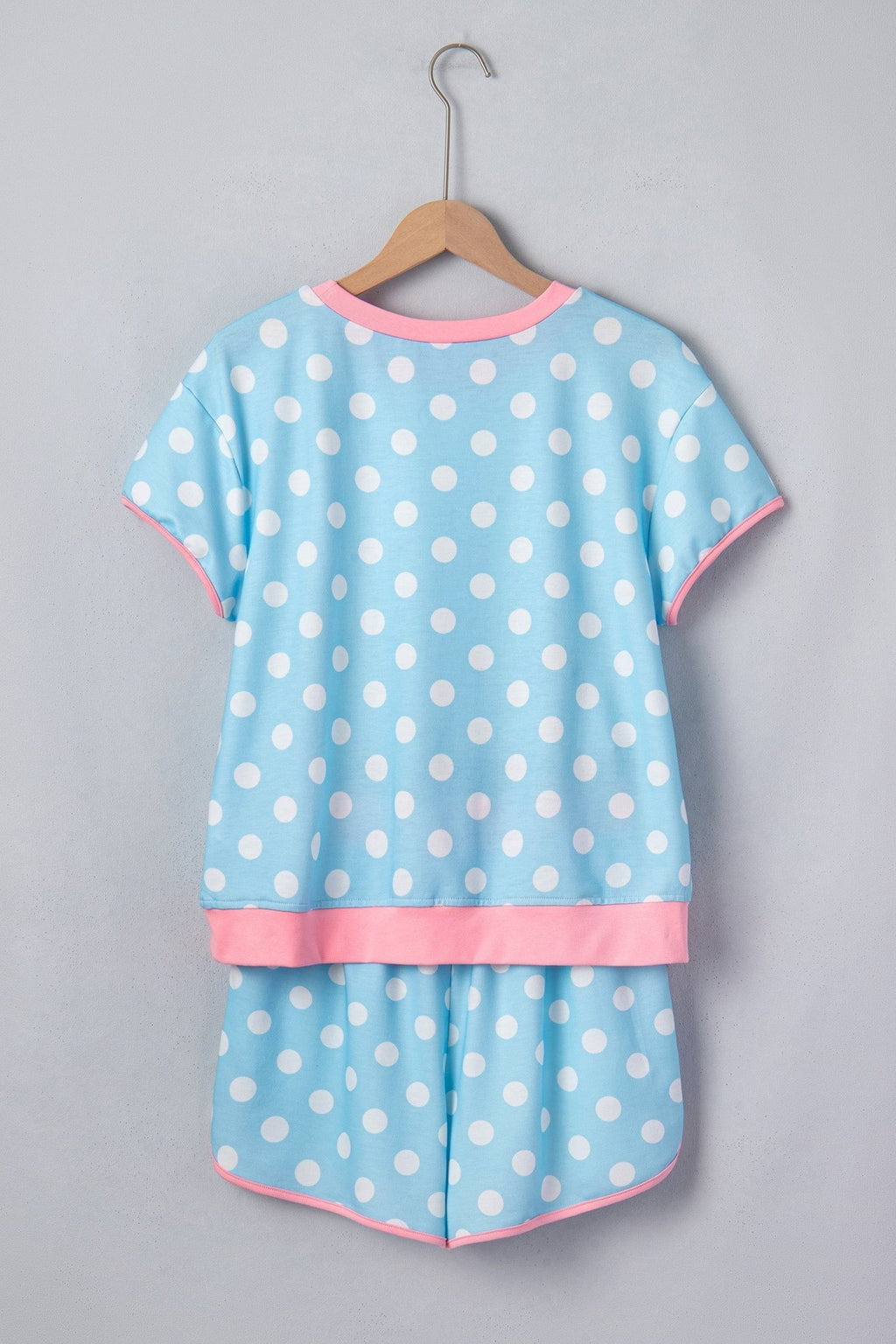 Polka Dot Contrast Trim Top & Short Set - Rooted & Reckless Co.