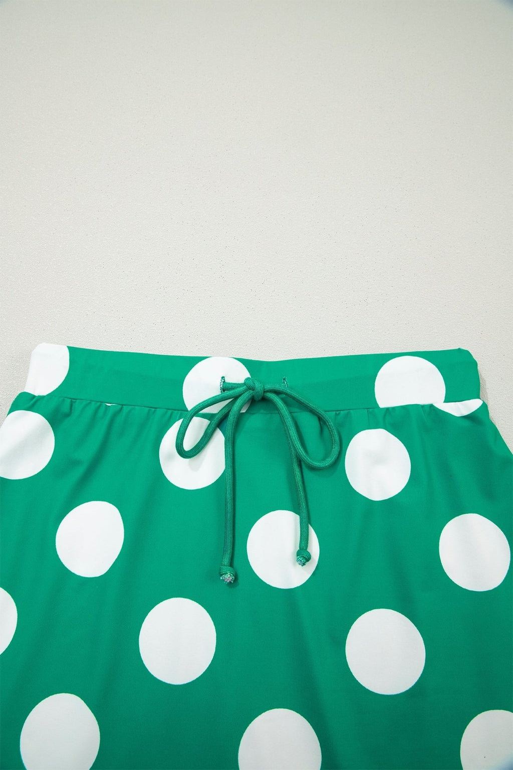 Polka Dot Cropped Tee & Bodycon Skort Set - Rooted & Reckless Co.