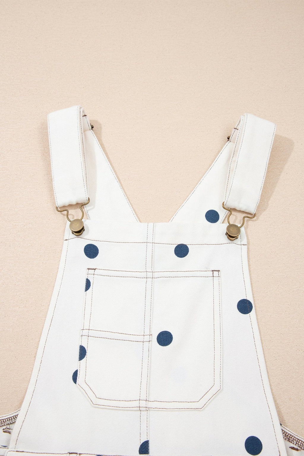 Polka Dot Denim Barrel Leg Overalls Jumpsuit - Rooted & Reckless Co.