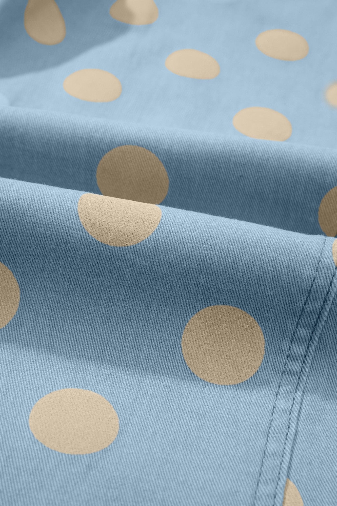 Polka Dot Denim Bow Pocket Barrel Leg Jeans - Rooted & Reckless Co.