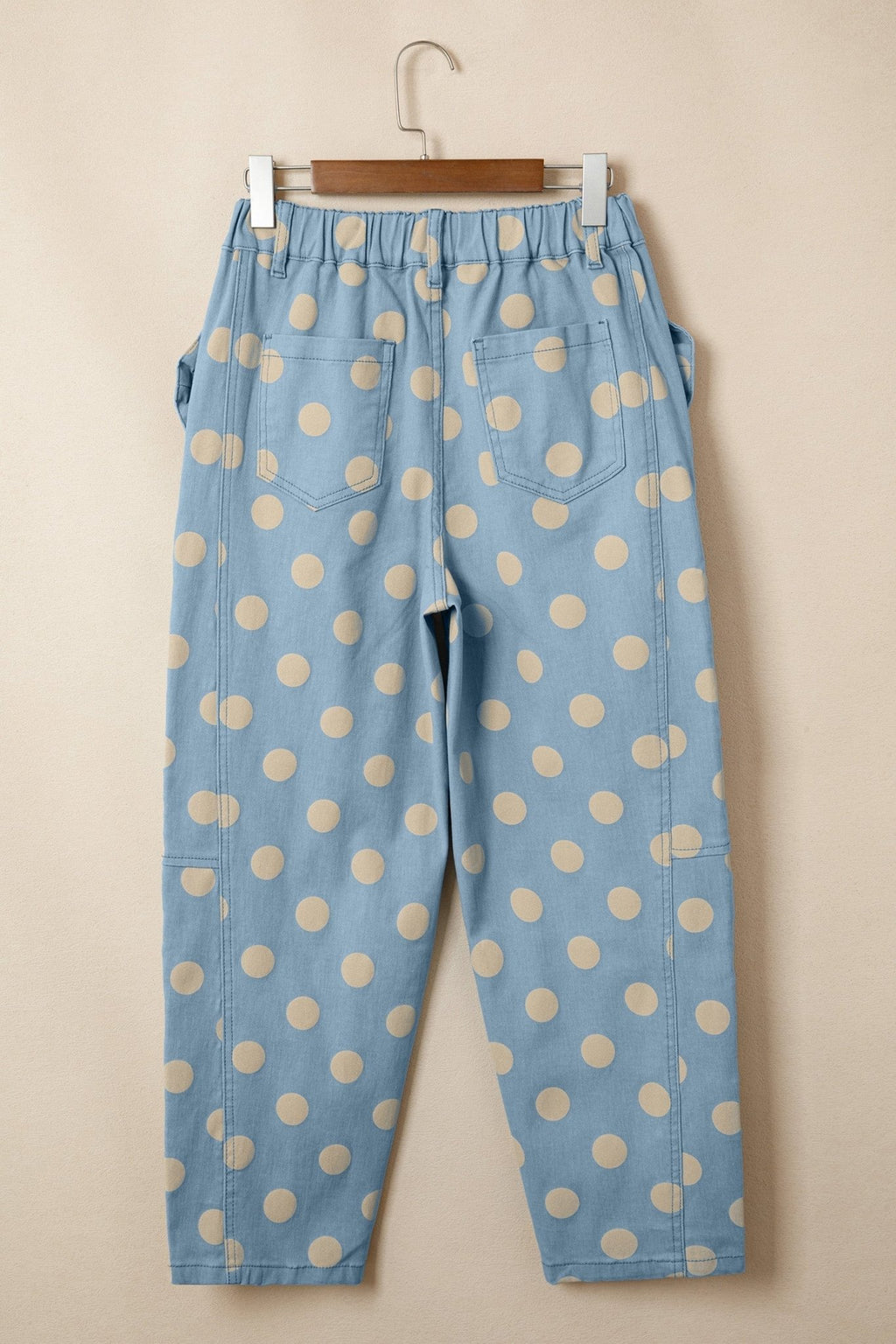 Polka Dot Denim Bow Pocket Barrel Leg Jeans - Rooted & Reckless Co.