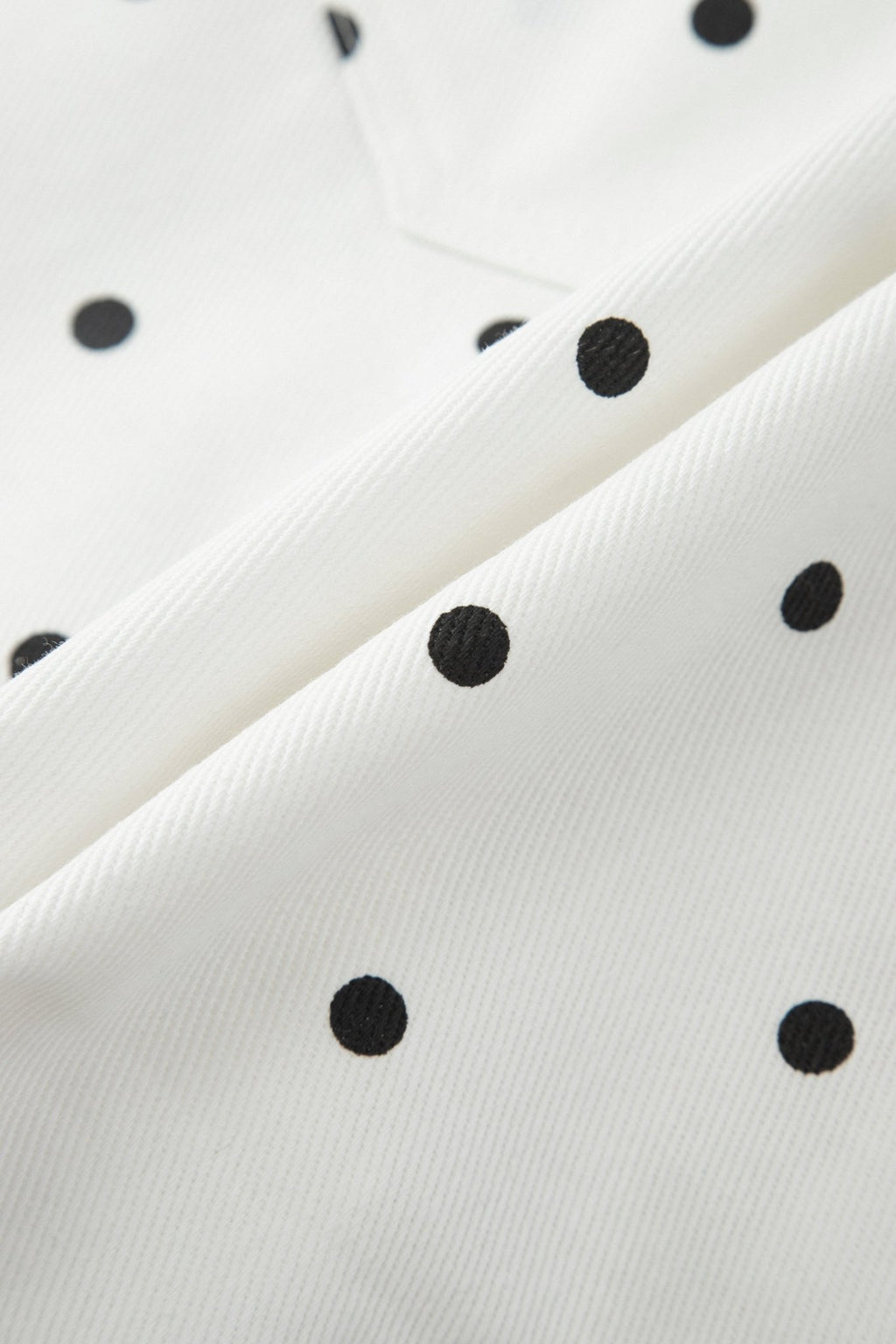 Polka Dot Denim Embroidered Scallop Hem Shorts - Rooted & Reckless Co.