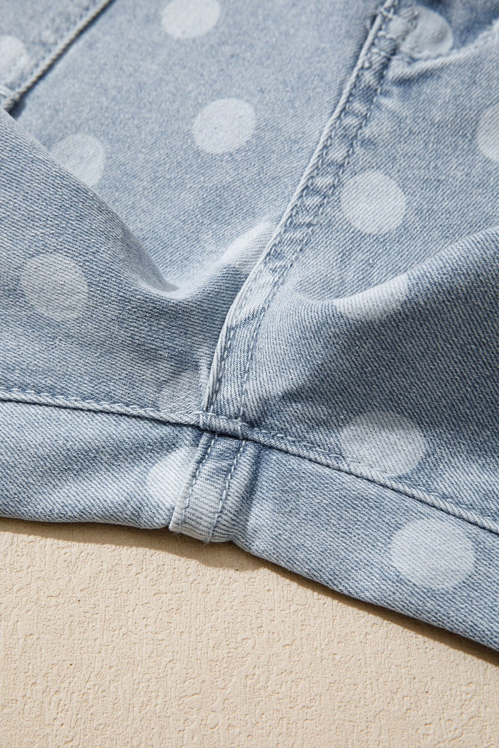 Polka Dot Denim Raw Hem Barrel Jeans - Rooted & Reckless Co.