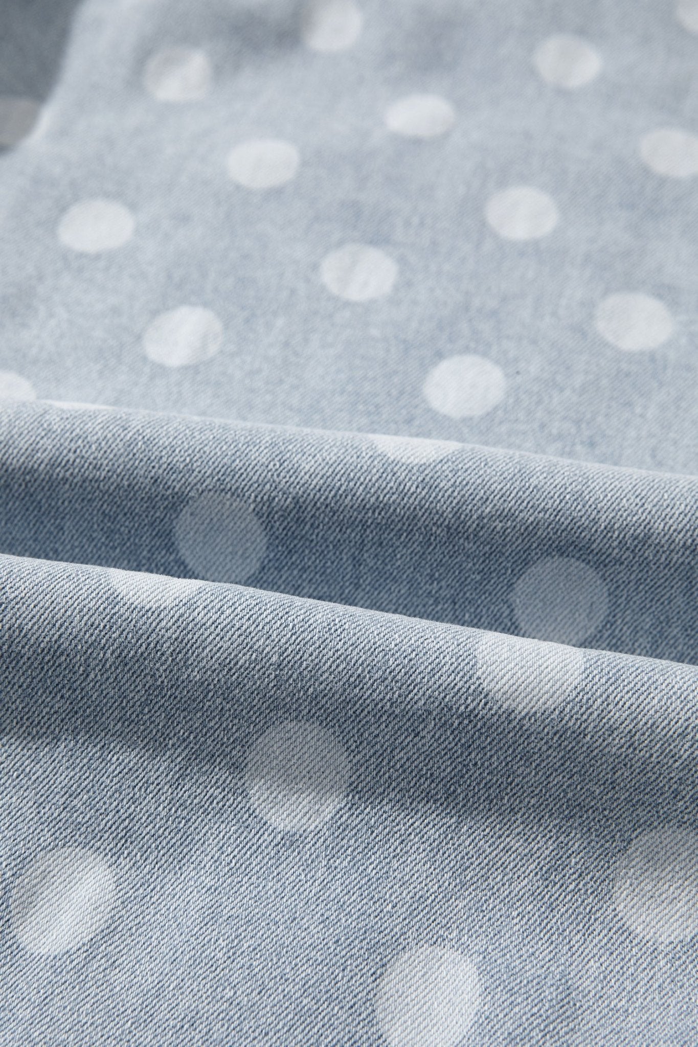 Polka Dot Denim Raw Hem Barrel Jeans - Rooted & Reckless Co.