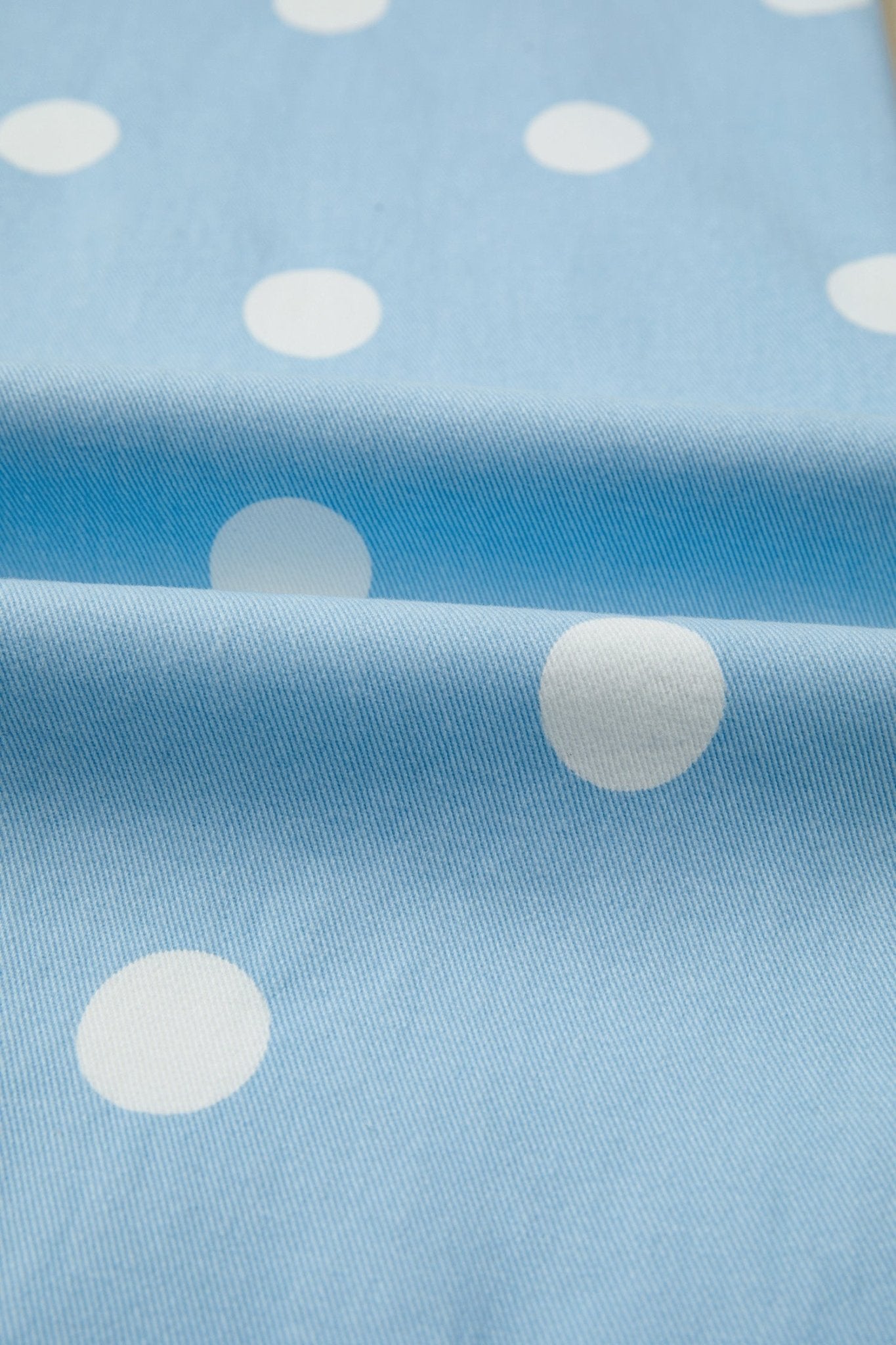 Polka Dot Denim Raw Hem High Waist Jeans - Rooted & Reckless Co.